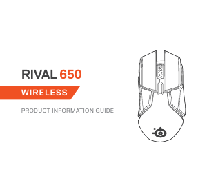 Руководство SteelSeries Rival 650 Wireless Мышь