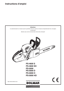 Mode d’emploi Dolmar PS-5000 HD Tronçonneuse