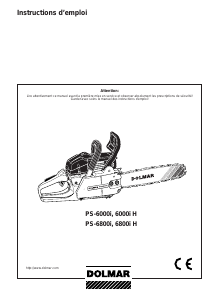 Mode d’emploi Dolmar PS-6800i Tronçonneuse