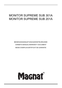 説明書 Magnat Monitor Supreme Sub 201A サブウーファー