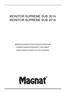 说明书 Magnat Monitor Supreme Sub 301A 低音炮