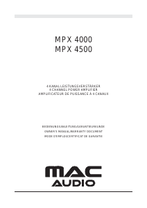 Handleiding Mac Audio MPX 4000 Autoversterker