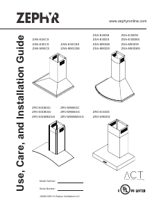 Manual Zephyr ZAN-E30CS Cooker Hood