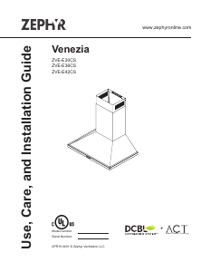 Mode d’emploi Zephyr ZVE-E30CS Venezia Hotte aspirante