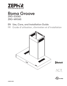 Manual Zephyr ZRG-E30AS Roma Groove Cooker Hood