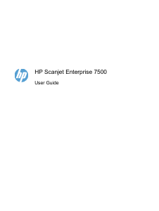 Handleiding HP Scanjet Enterprise 7500 Scanner