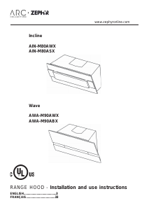 Handleiding Zephyr AWA-M90ABX Wave Afzuigkap