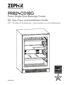 Manual Zephyr PRB24C01BG Refrigerator