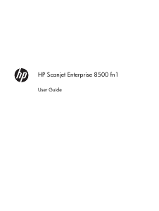 Manual HP Scanjet Enterprise 8500 fn1 Scanner