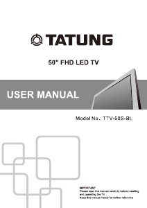 Manual Tatung TTV-50S-BL LED Television