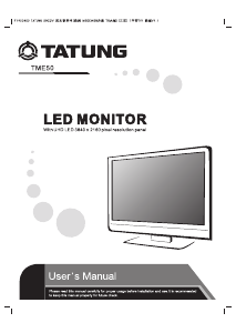 Manual Tatung TME50 LED Monitor