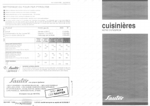 Mode d’emploi Sauter 622CP3TCB Cuisinière