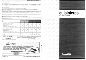 Mode d’emploi Sauter 624CP3TB1 Cuisinière