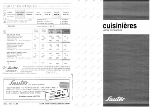 Mode d’emploi Sauter C5530TB1 Cuisinière