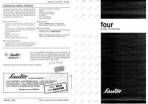 Mode d’emploi Sauter 1611MC Four