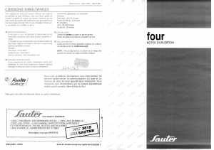 Mode d’emploi Sauter 9611MC Four