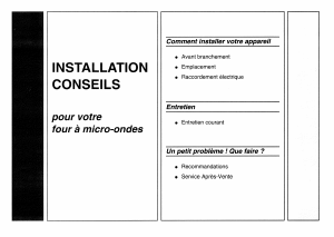 Mode d’emploi Sauter 421E1001 Micro-onde