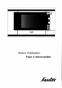 Mode d’emploi Sauter SME15WF1 Micro-onde