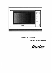 Mode d’emploi Sauter SMM100WF1 Micro-onde