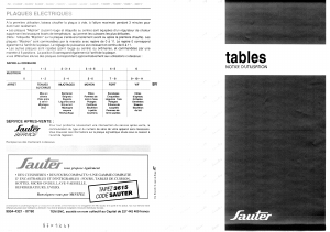 Mode d’emploi Sauter G4900S Table de cuisson