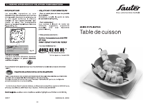 Mode d’emploi Sauter STE116B Table de cuisson