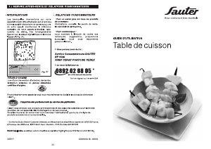 Mode d’emploi Sauter STE126X Table de cuisson