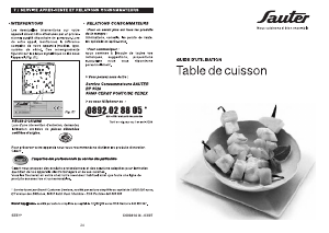 Mode d’emploi Sauter STE606XF1 Table de cuisson