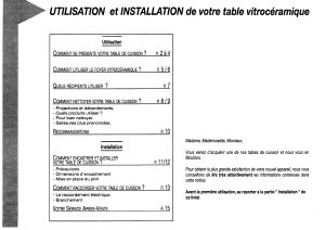 Mode d’emploi Sauter V431B2 Table de cuisson