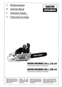 Manual de uso Sachs Dolmar 116 si H Sierra de cadena