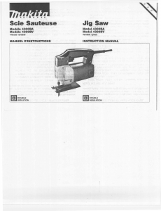 Mode d’emploi Makita 4300BA Scie sauteuse