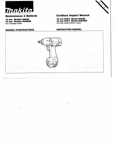 Mode d’emploi Makita 6909D Visseuse à choc