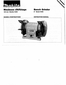 Manual Makita 9306 Bench Grinder