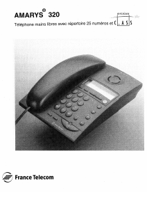 Mode d’emploi France Telecom Amarys 320 Téléphone