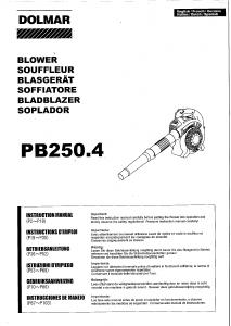 Mode d’emploi Dolmar PB250.4 Souffleur