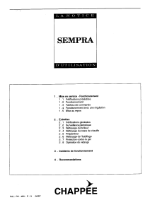 Mode d’emploi Chappée Sempra C 16/69 Chaudière à gaz