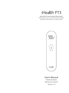 Manual de uso iHealth PT3 Termómetro