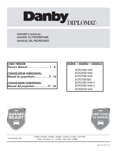 Handleiding Diplomat DCF035B1WM Vriezer