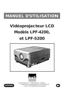 Mode d’emploi Fujitsu LPF-4200 Projecteur