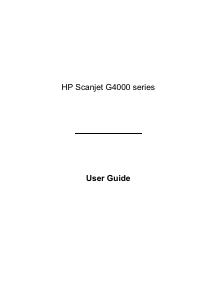Manual HP Scanjet G4010 Scanner