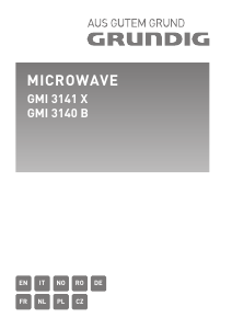 Mode d’emploi Grundig GMI 3140 B Micro-onde