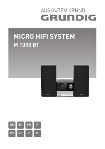 Manuale Grundig M 1000 BT Stereo set