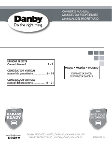 Manual de uso Danby DUFM032A3WDB-3 Congelador