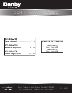 Manual Danby DAR110A3MDB Refrigerator