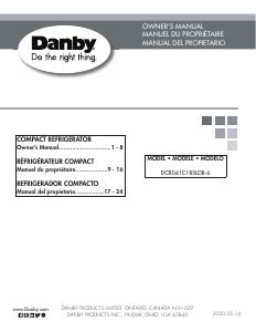 Manual Danby DCR041C1BSLDB-6 Refrigerator