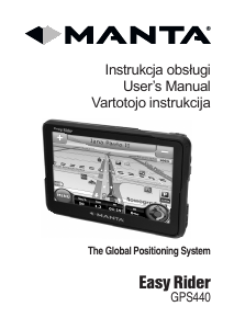 Vadovas Manta GPS-440 Easy Rider Automobilio navigacija