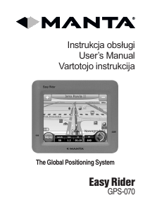 Vadovas Manta GPS-070 Easy Rider Automobilio navigacija