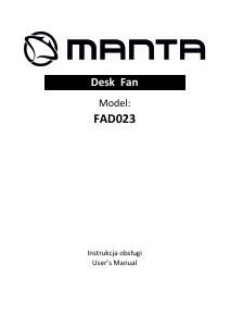 Manual Manta FAD023 Fan