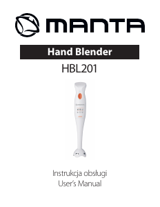 Manual Manta HBL201 Hand Blender