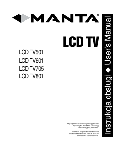Manual Manta TV801 LCD Television
