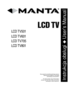 Instrukcja Manta TV601 Telewizor LCD